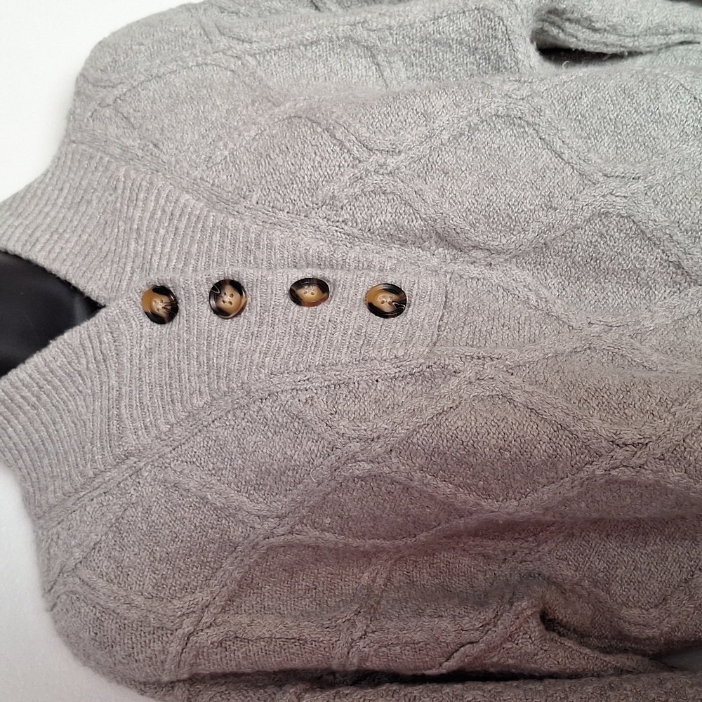 Universal Thread Button-Up Cowl Neck Sweater - Be… - image 3